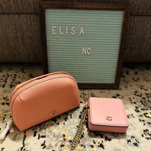 Coach Cosmetic Pouch & Coin Case.